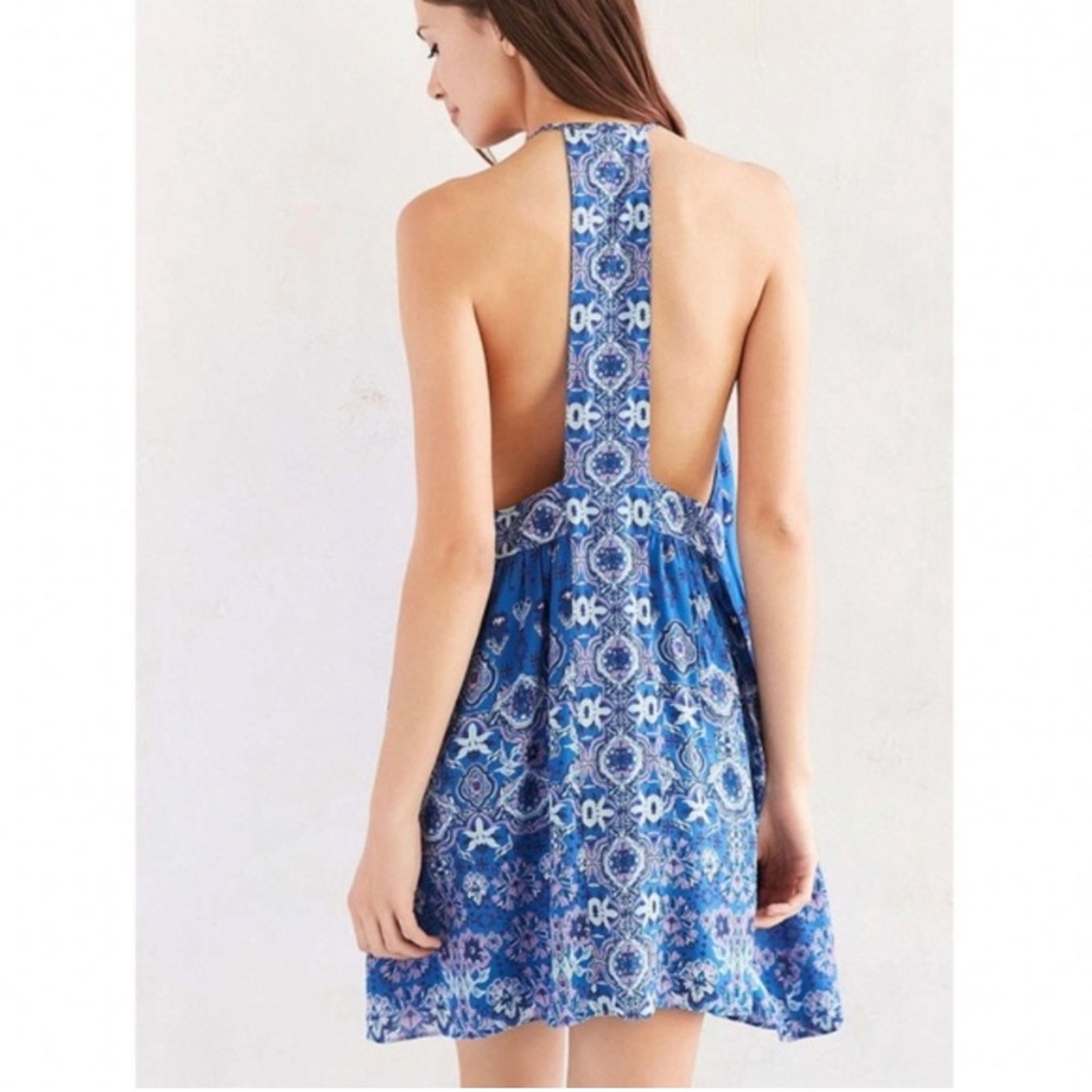 Anthropology ecoté Blue Racerback Dress